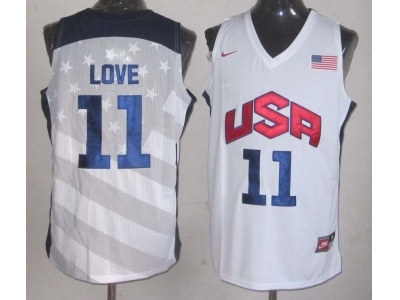 2012 usa jerseys #11 love white[Retro][love]